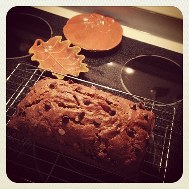 Pumpkin Chocolate Chip bread. Yum! Your missin’ out Justin!