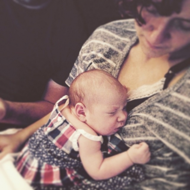 Beautiful cozy baby and momma :)