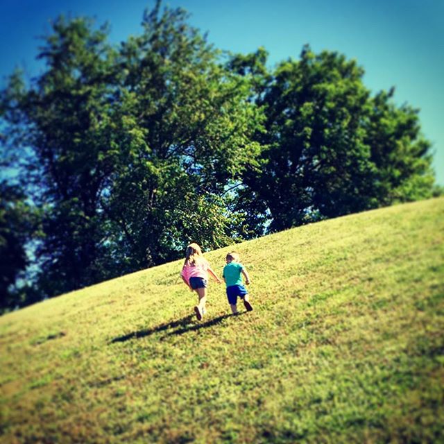 Uphill training….for auntie. Must follow, for who knows what Desy will do on the other side.