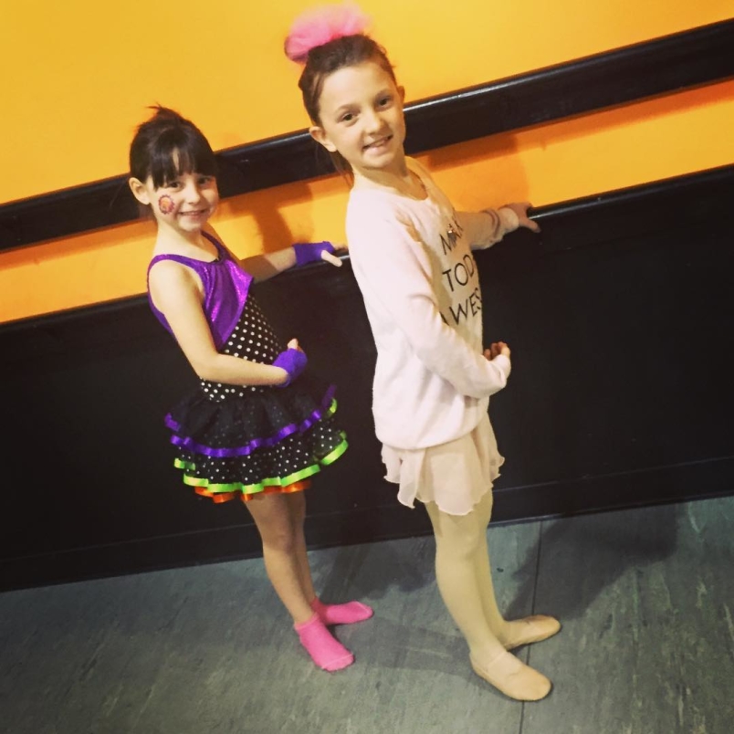 Mia got to bring a valentine to dance this week! #myohmia #whatalittlejewel #sisterssisters #danceyourheartout