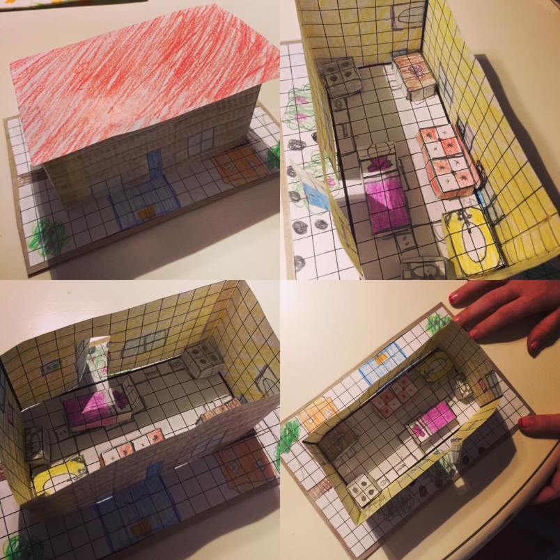 Mia’s “Tiny House” project for math. #myohmia #mathiscool