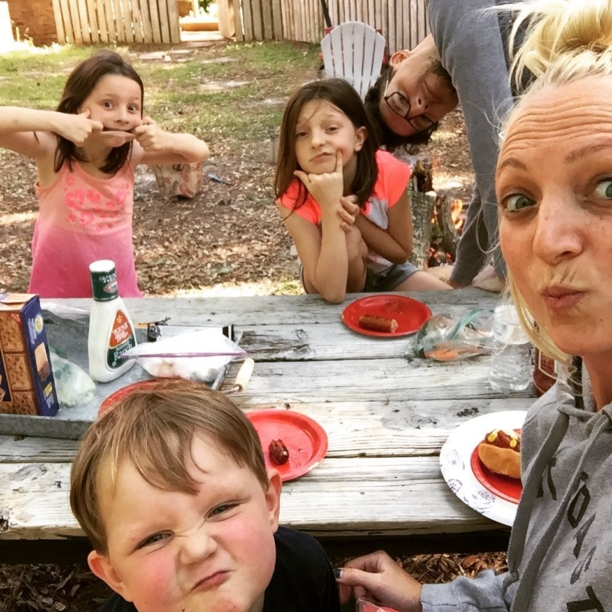 Silly faces! #campfirecooking #babyitscoldoutsidefornc #smoreplease