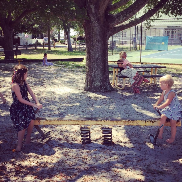 Enjoying the park. #playaway #fivegirls