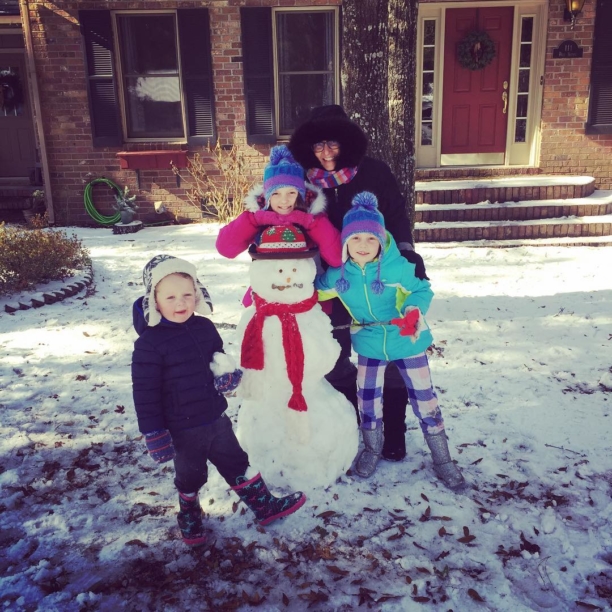 Grandma, do you wanna build a snowman? #frozen #snowinsouthport #myohmia #whatalittlejewel #liljoman