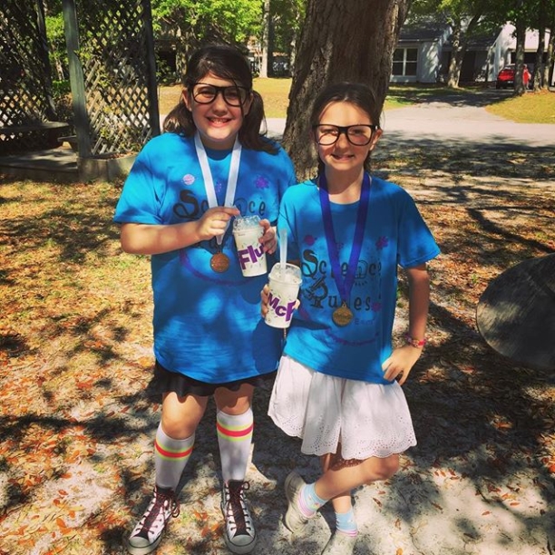 Science Olympiad medal winners! Yay, Mia and Addy, and Southport Elementary!!! 3rd Place over all! Mia got first in her category! You kids rocked it out. #scienceiscool #myohmia #proudmomma #girlpower