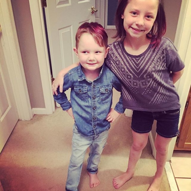 Jewel, lately, has been “styling” Joseph in the mornings. “Super cute, guys! Let mama take a picture and then let’s put something on for 90 degree weather today.” Lol 😆 #sosweet❤️ #whatalittlejewel #liljoman
