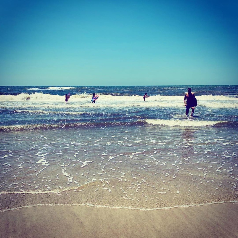 Riding the waves. #boogieboards #goodwaves #beachday #sunkissed #perfectday