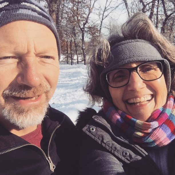 Shout out to these two on Valentine’s Day, who showed us how to love. Don’t they look SNOW happy?! #momanddad #love